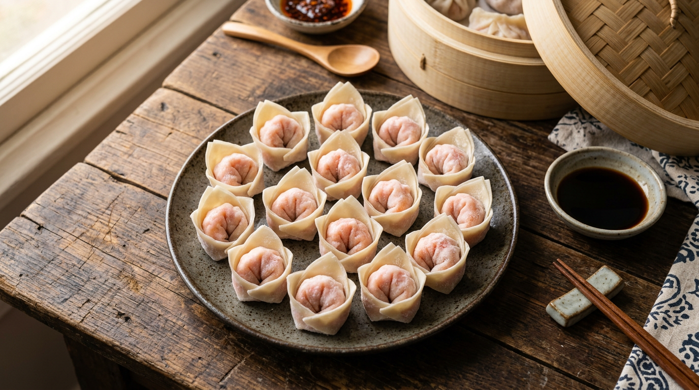 Shrimp flower wonton