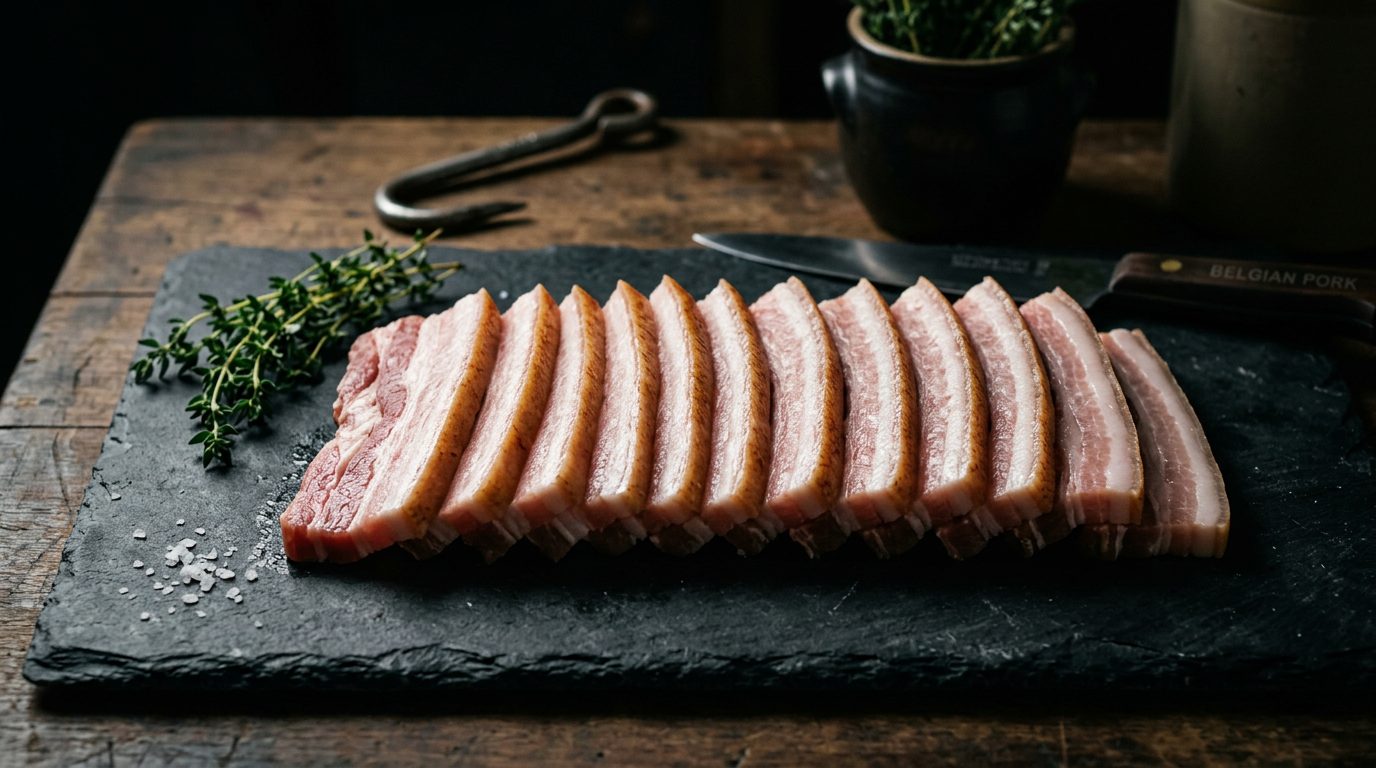 Belgium Pork Belly with Skin Slice