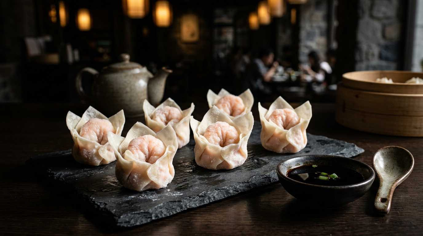 Shrimp flower wonton
