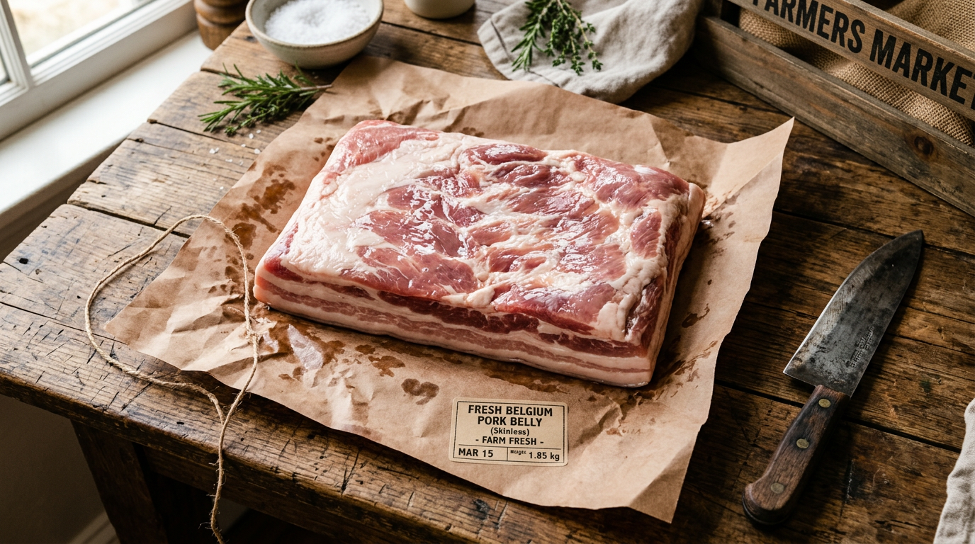 Belgium Pork Belly Skinless Slab