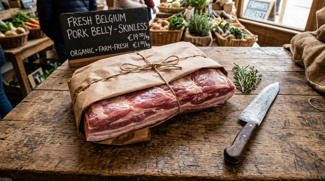 Belgium Pork Belly Skinless Full