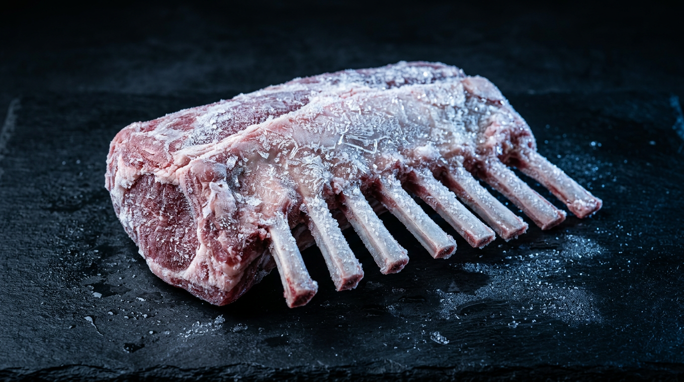 NZ Lamb Rack Cap Off