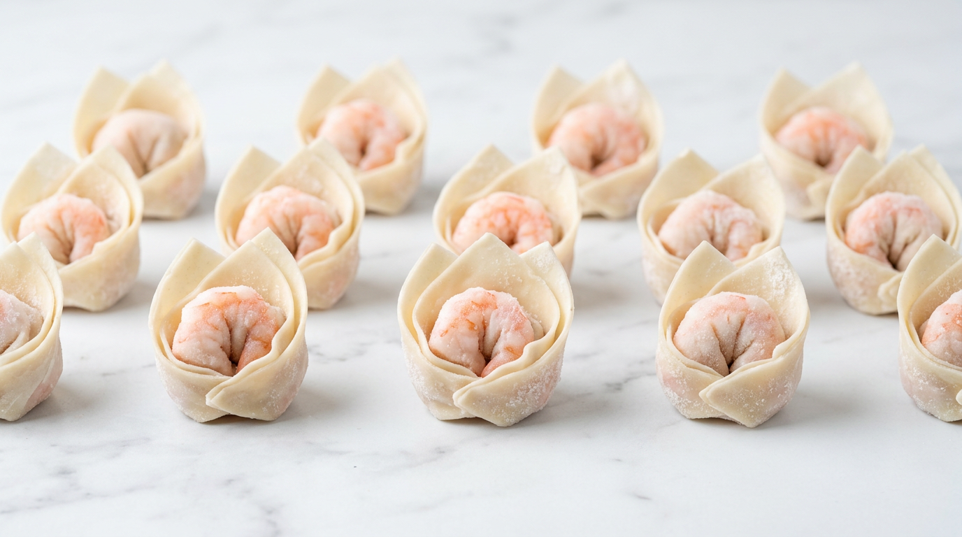 Shrimp flower wonton