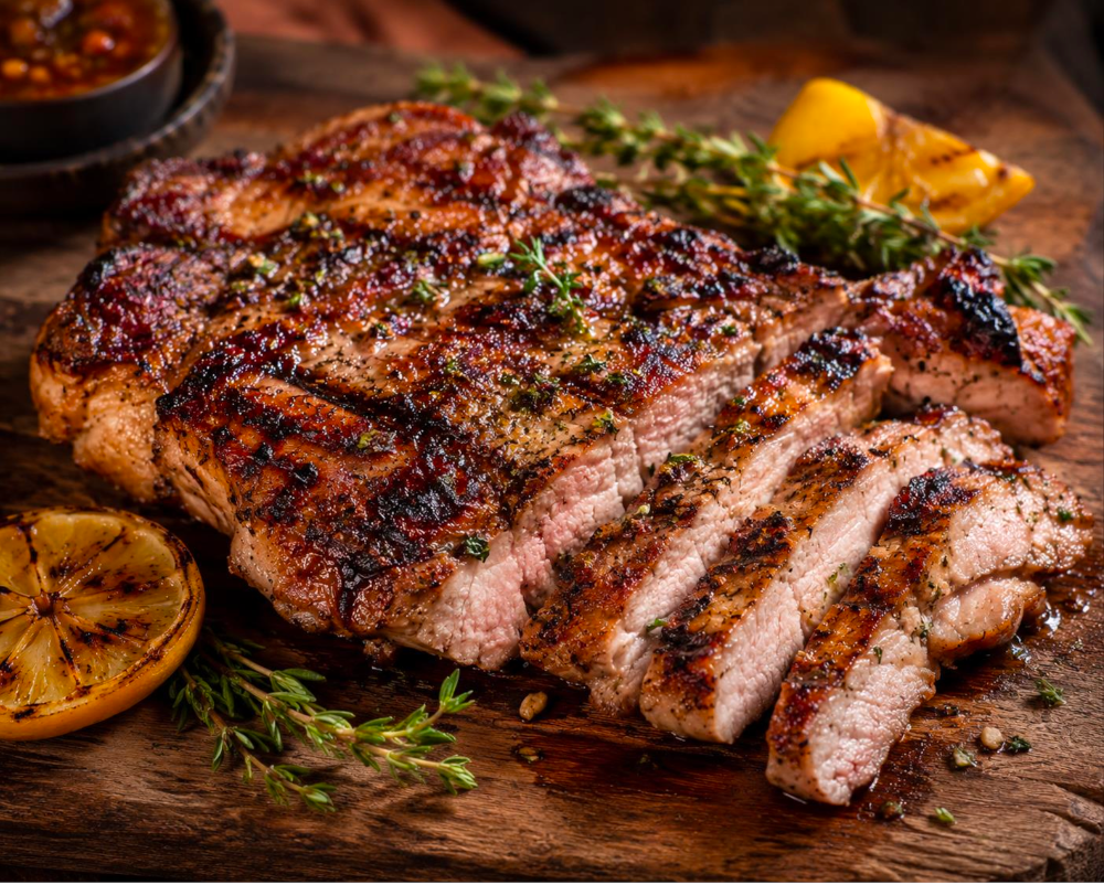Smoky Garlic & Herb Grilled Pork Neck