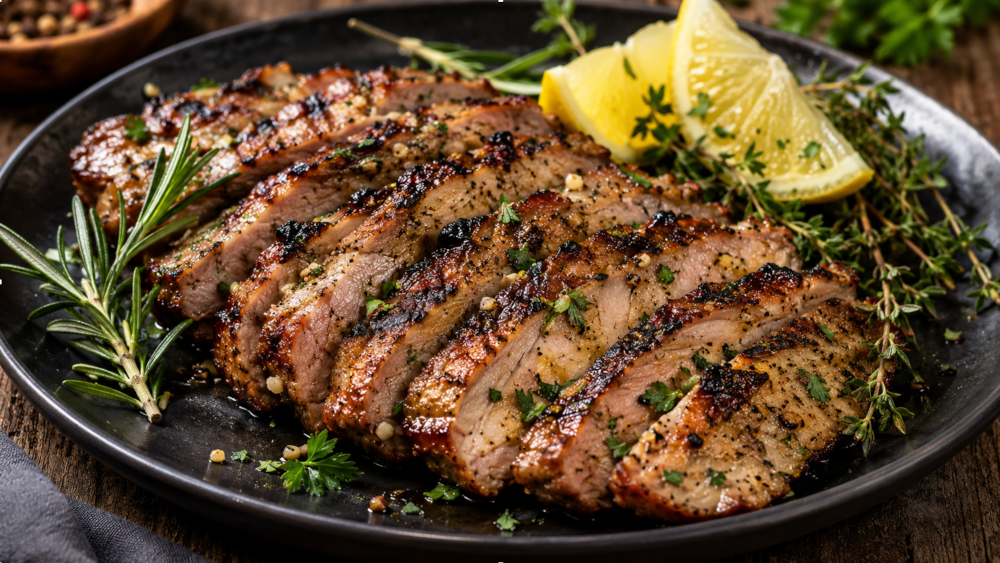 Garlic & Herb Grilled Pork Neck